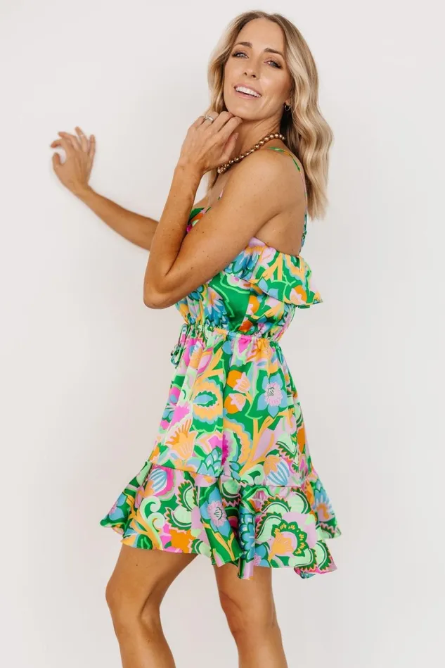 Baltic Born Short Dresses Women Braiden Short Dress Green Multi Floral