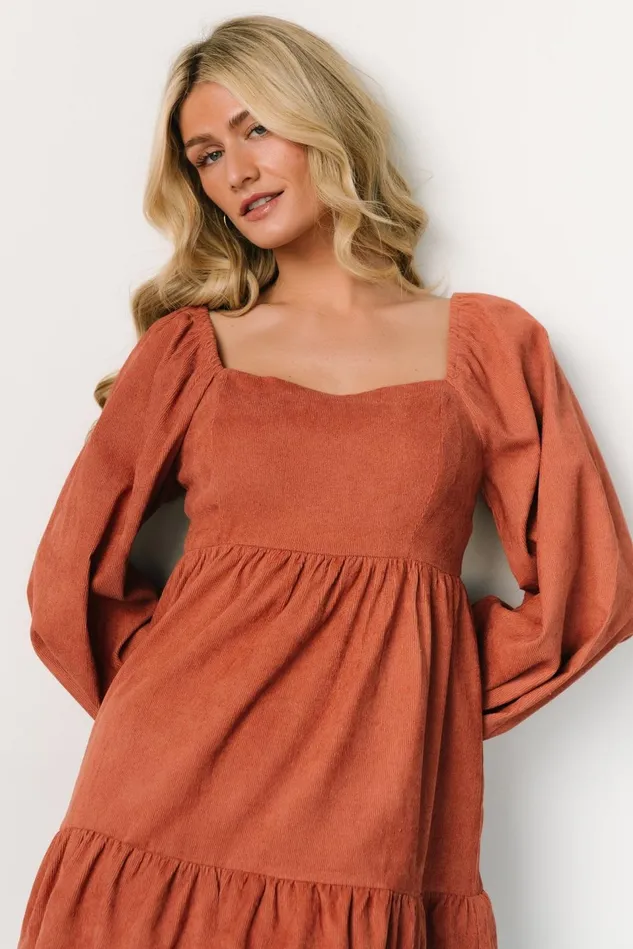Baltic Born Short Dresses Women Sundsvall Short Dress Dusty Clay Baltic Born Short Dresses Women Sundsvall Short Dress Dusty Clay