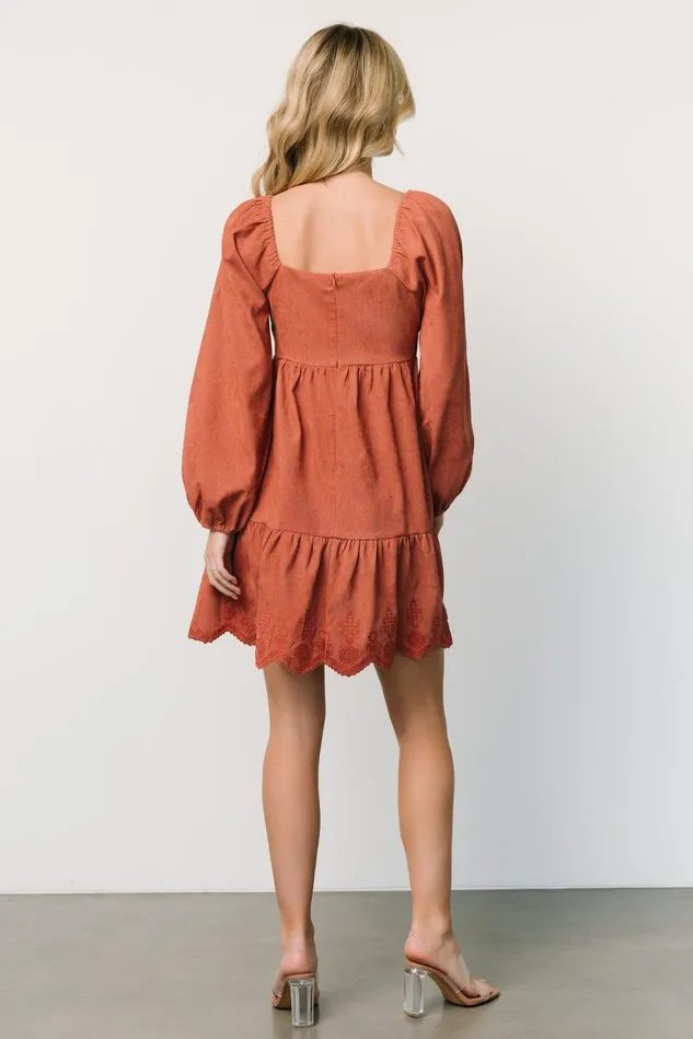 Baltic Born Short Dresses Women Sundsvall Short Dress Dusty Clay Baltic Born Short Dresses Women Sundsvall Short Dress Dusty Clay