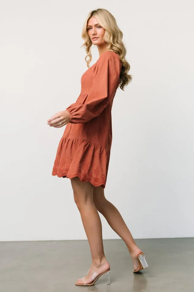 Baltic Born Short Dresses Women Sundsvall Short Dress Dusty Clay Baltic Born Short Dresses Women Sundsvall Short Dress Dusty Clay