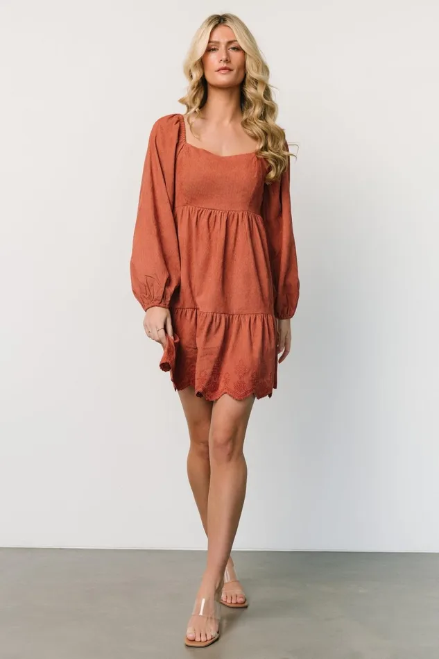 Baltic Born Short Dresses Women Sundsvall Short Dress Dusty Clay Baltic Born Short Dresses Women Sundsvall Short Dress Dusty Clay