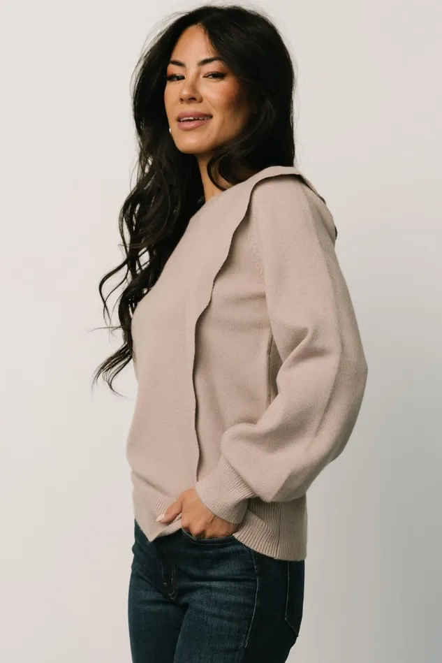 Baltic Born Sweaters Women Stowe Sweater Latte Baltic Born Sweaters Women Stowe Sweater Latte