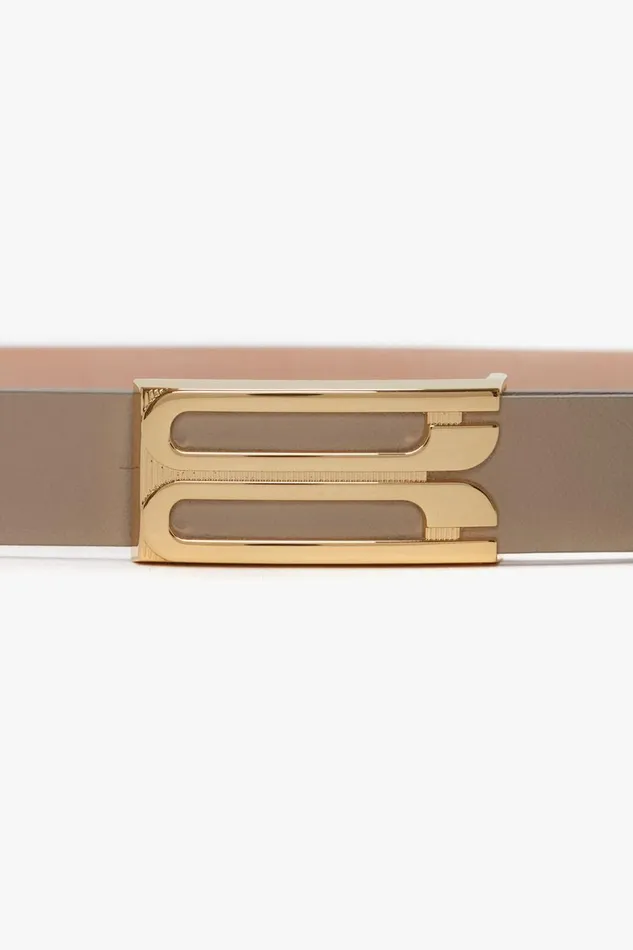Belts Women Victoria Beckham Exclusive Frame Belt In Beige Leather