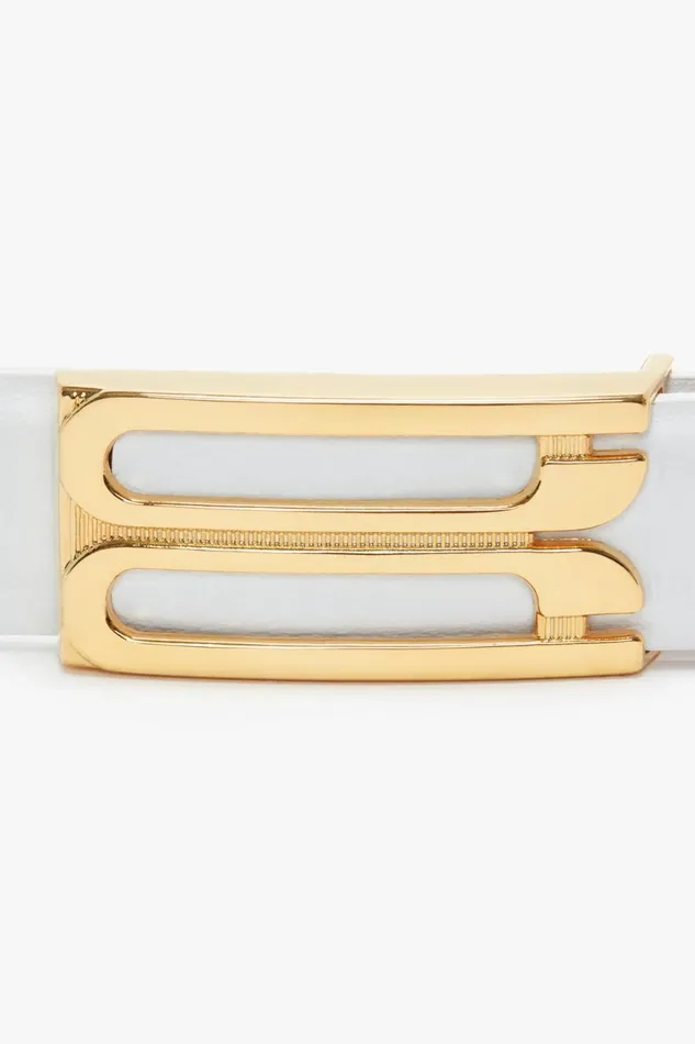 Belts Women Victoria Beckham Exclusive Frame Belt In White Leather