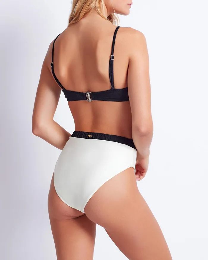 Bikinis Women PatBO SEASHELL HIGH CUT BIKINI BOTTOM