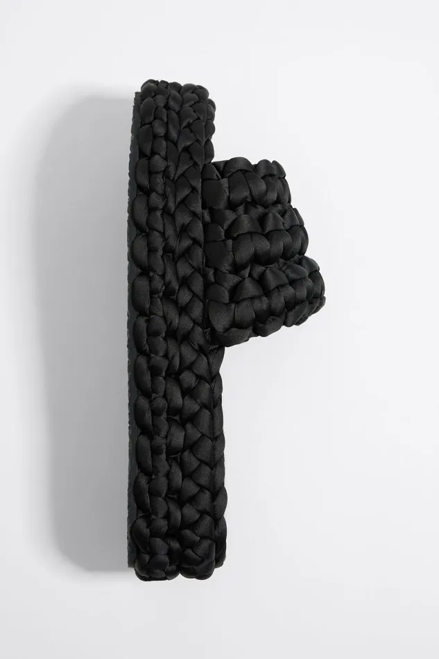 Black Plaited Flat Sandal Black Women Bimba Y Lola Sandals Black Plaited Flat Sandal Black Women Bimba Y Lola Sandals