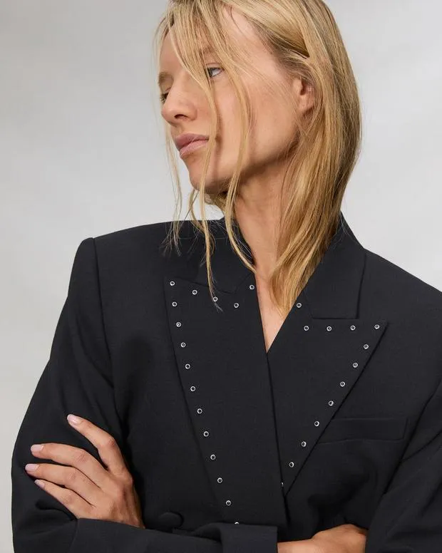 Blazers and Vests Women Rag and Bone Emile WoolBlend Blazer Black