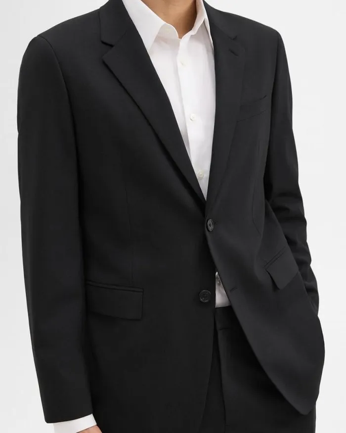 Blazers Jackets Men Theory Chambers Blazer In Stretch Wool Black Blazers Jackets Men Theory Chambers Blazer In Stretch Wool Black