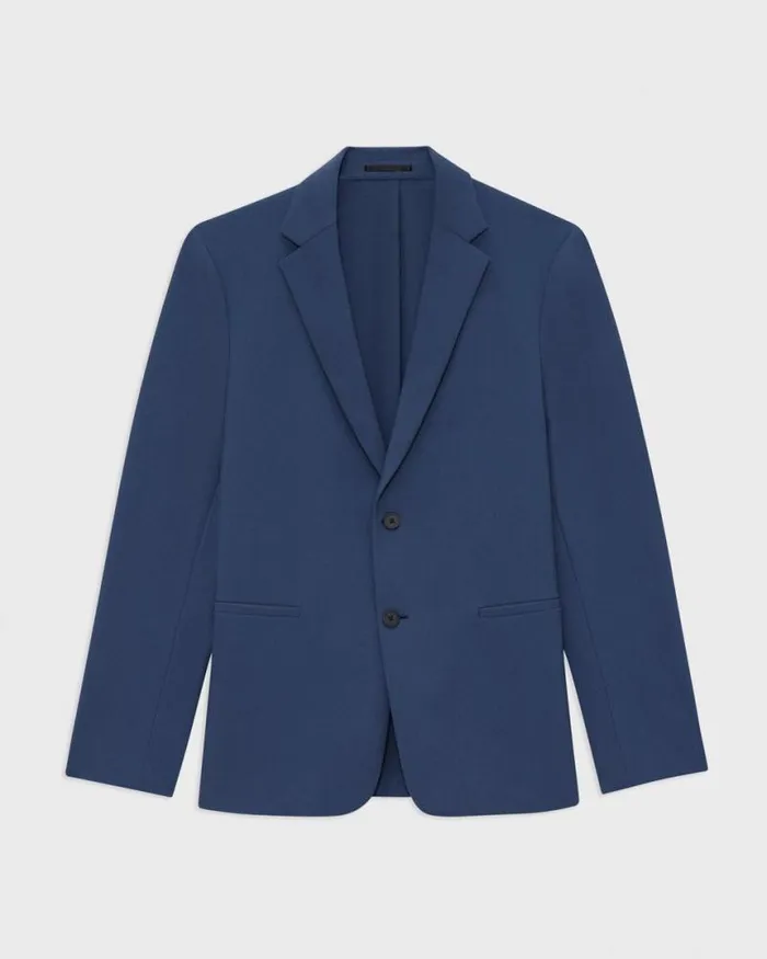 Blazers Jackets Men Theory Clinton Blazer In Precision Ponte Deep Atlantic