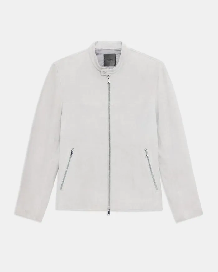 Blazers Jackets Men Theory Wynmore Moto Jacket In Suede Sand Blazers Jackets Men Theory Wynmore Moto Jacket In Suede Sand