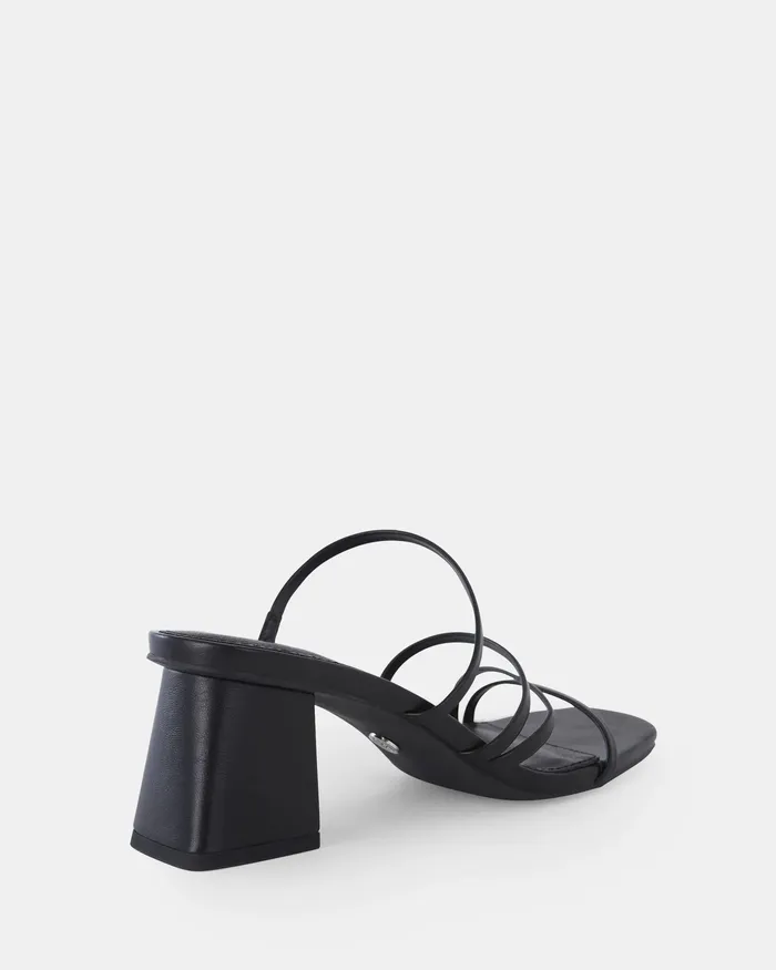 Block Heels UNATHI BLACK Mules 8211 NOVO Shoes Women