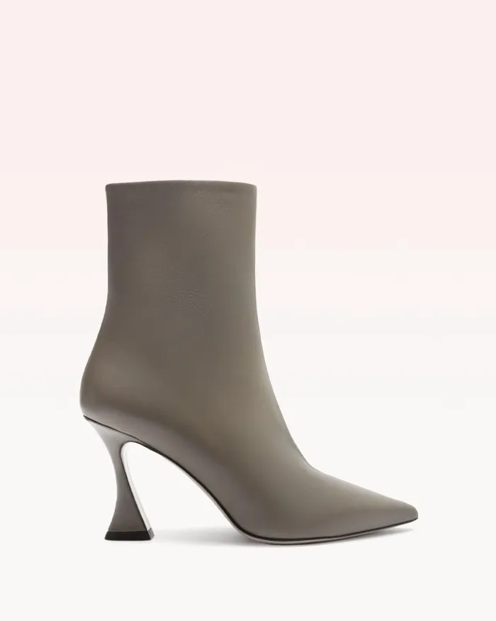 Boots Women Alexandre Birman Bell Bootie 85 White and Ice 8211 Pointed Toe Boots 8211 Luxury Leather Boots White andamp Ice