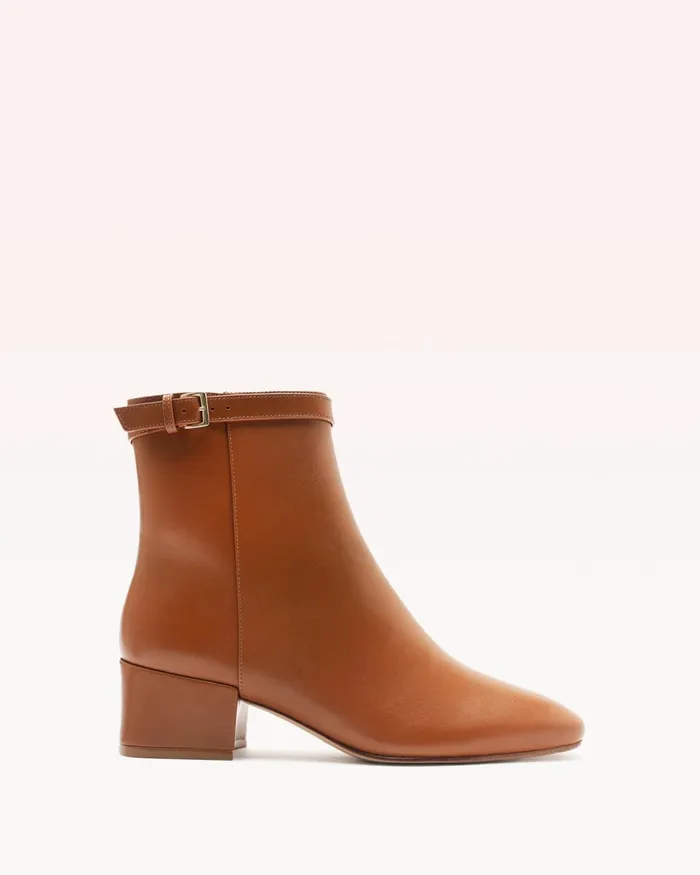 Boots Women Alexandre Birman Candance Leather Bootie 8211 Luxury Leather Boots 8211 Designer Booties Toast