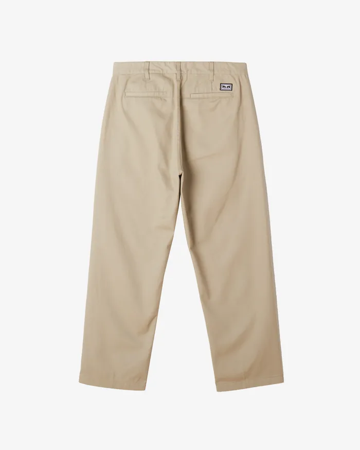 BOTTOMS Men OBEY Clothing HARDWORK WORK PANT Abbey Stone