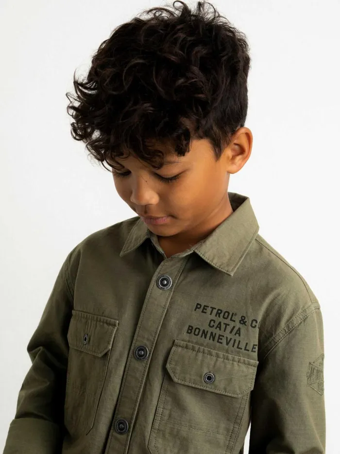 Boys Shirts Petrol Industries Cool Shirt Dusty Army