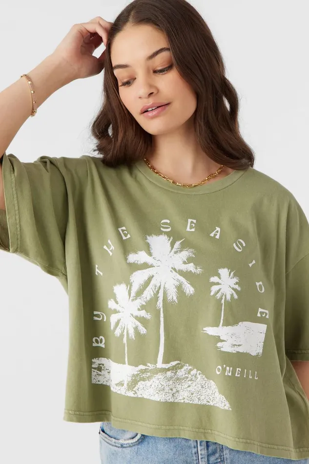 BY THE SEASIDE TEE Oil Green Women O039NEILL Clothing