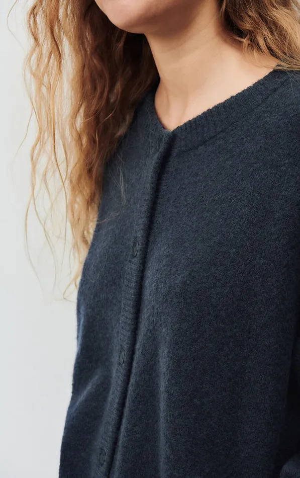 Cardigan Damsville Navy Blue Black Melange Women American Vintage Jumpers and Cardigans Cardigan Damsville Navy Blue Black Melange Women American Vintage Jumpers and Cardigans