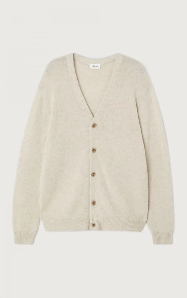 Cardigan Falyday Melange Biscuit Men American Vintage Jumpers and Cardigans Cardigan Falyday Melange Biscuit Men American Vintage Jumpers and Cardigans
