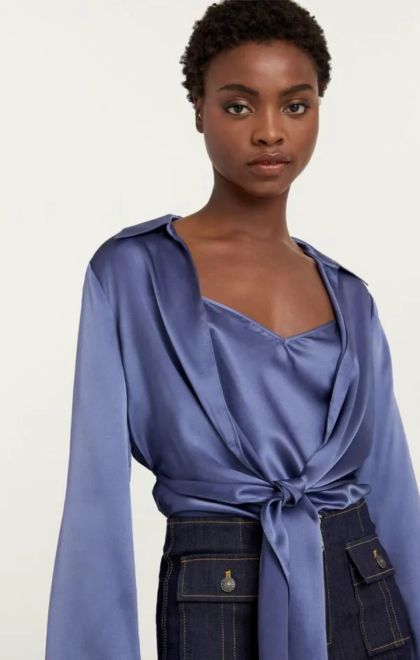 Cinq Sept Ally Top Soft Peri Women Long Sleeve Tops