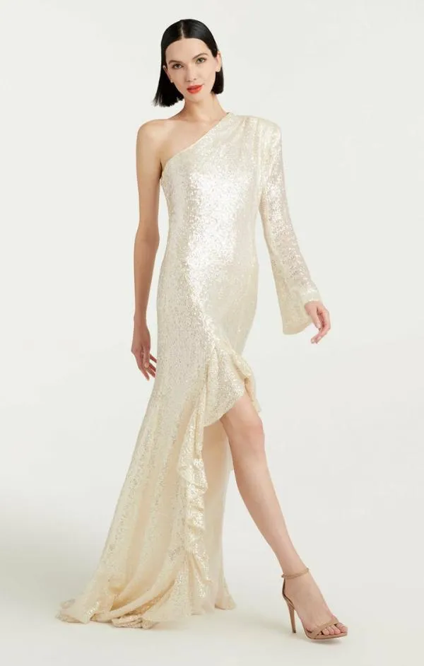 Cinq Sept Angeline Gown Alabaster Women Cocktail and Evening