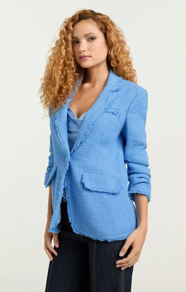Cinq Sept Boucle Khloe Blazer French Blue Women Blazers