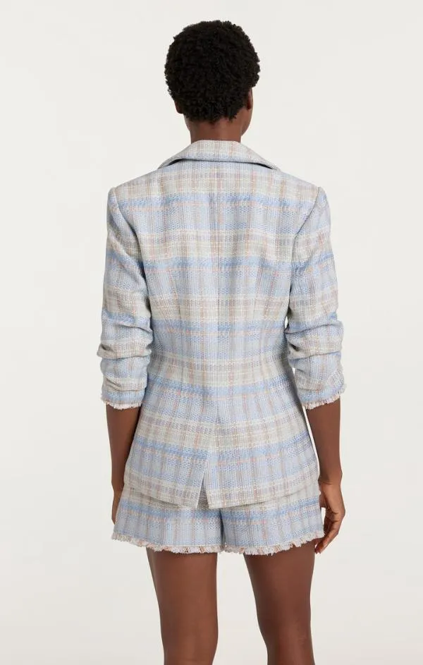 Cinq Sept Boxweave Pricilla Blazer Skylight Women Blazers