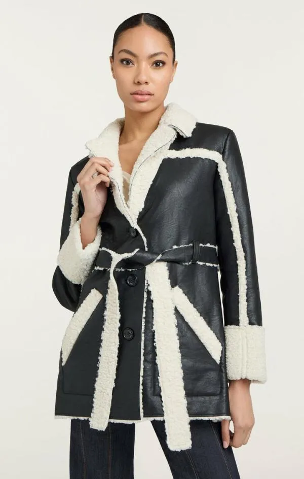 Cinq Sept Mona Coat Blackivory Women Outerwear
