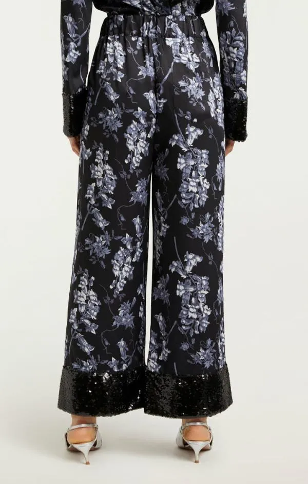 Cinq Sept Phoebe Pant Coastal Floral Black Multi Women Pants