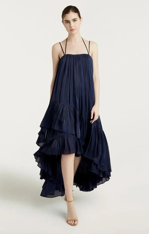 Cinq Sept Soliel Dress Navy Women Midi