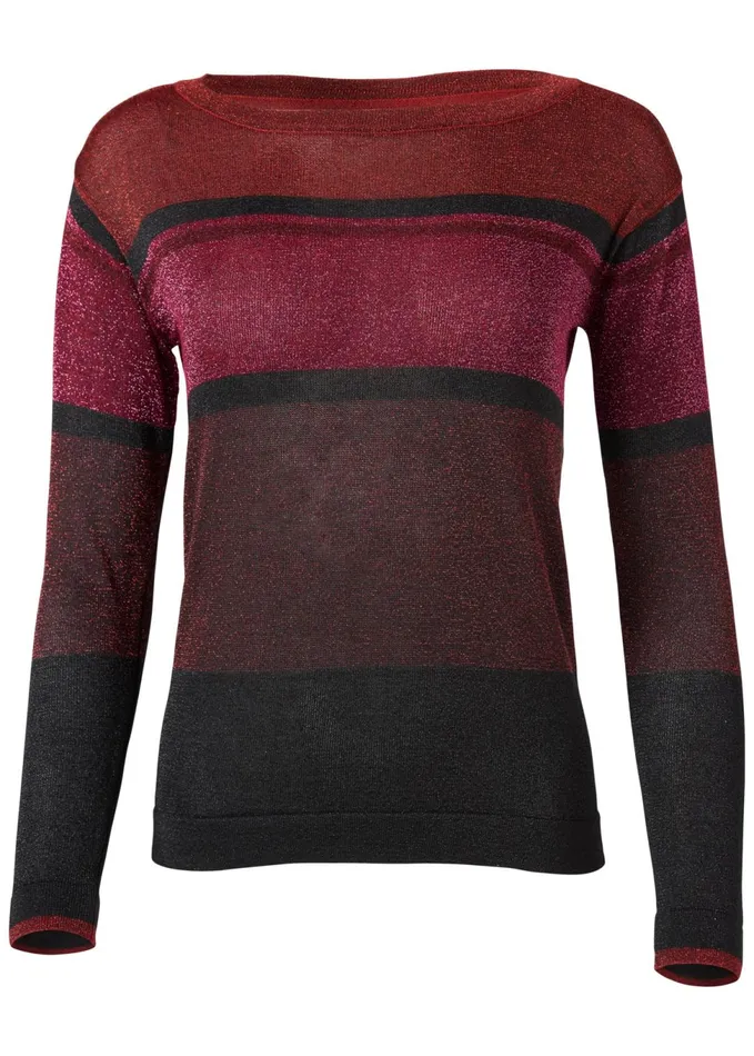 COLOR BLOCK SWEATER Black Multi Women VENUS Pullover