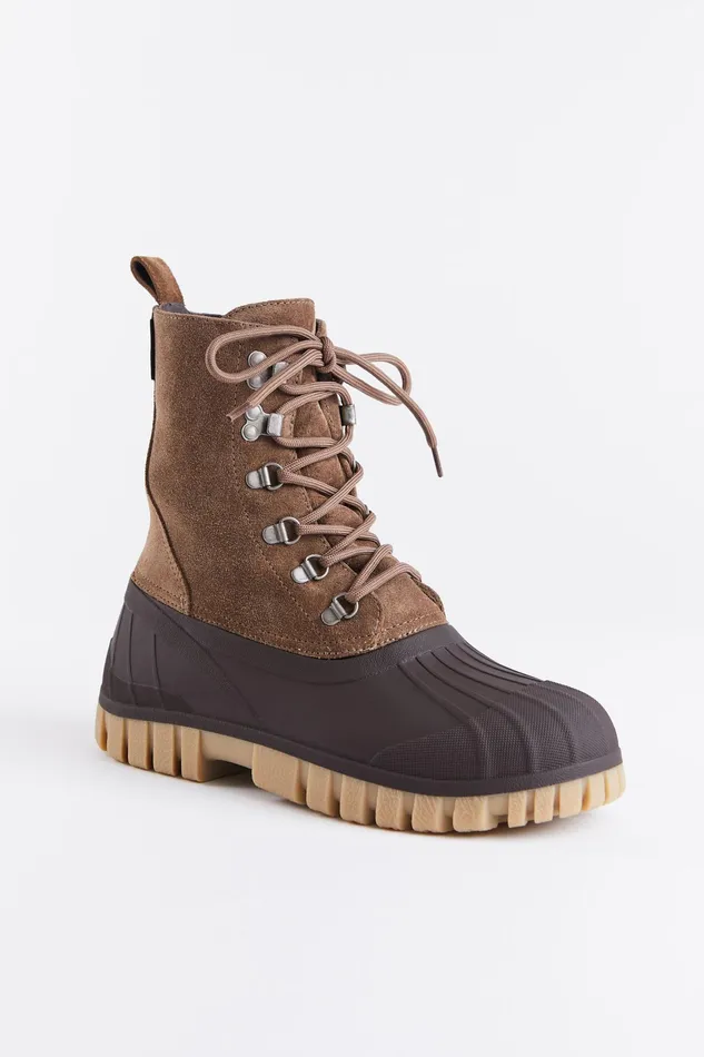 Combat Boots Women Stutterheim Patrol Boot Suede Tobacco