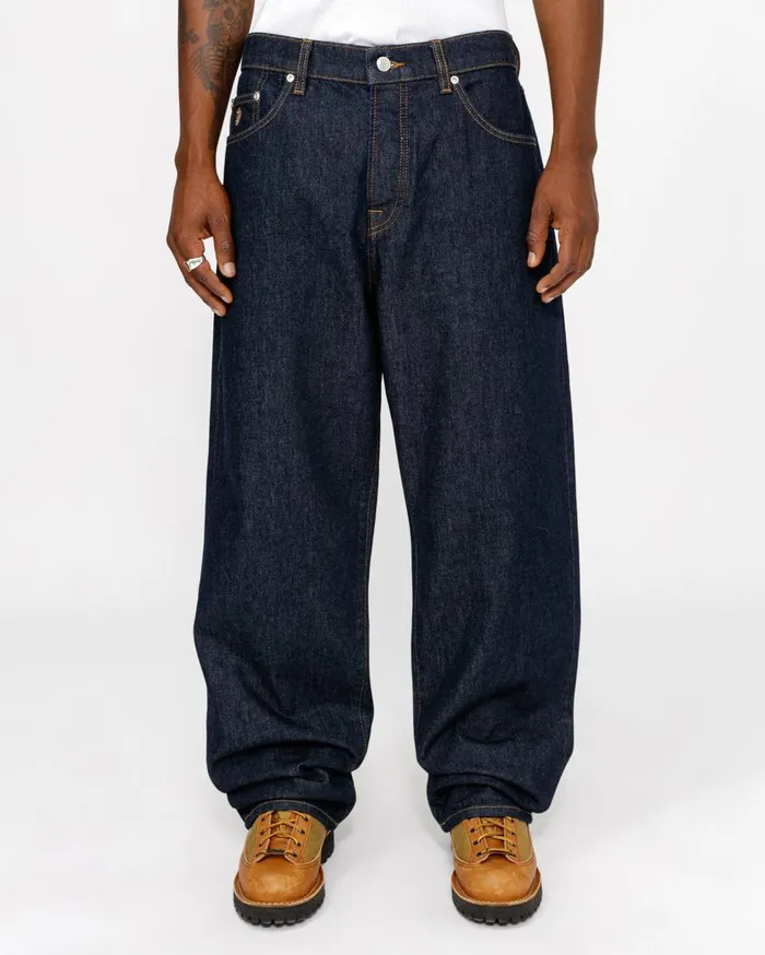 Denim MenWomen Stussy BIG OL039 JEAN DENIM Rinsed Indigo Denim MenWomen Stussy BIG OL039 JEAN DENIM Rinsed Indigo