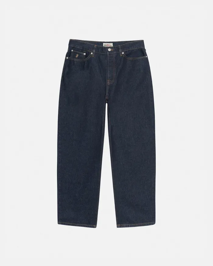 Denim MenWomen Stussy BIG OL039 JEAN DENIM Rinsed Indigo Denim MenWomen Stussy BIG OL039 JEAN DENIM Rinsed Indigo