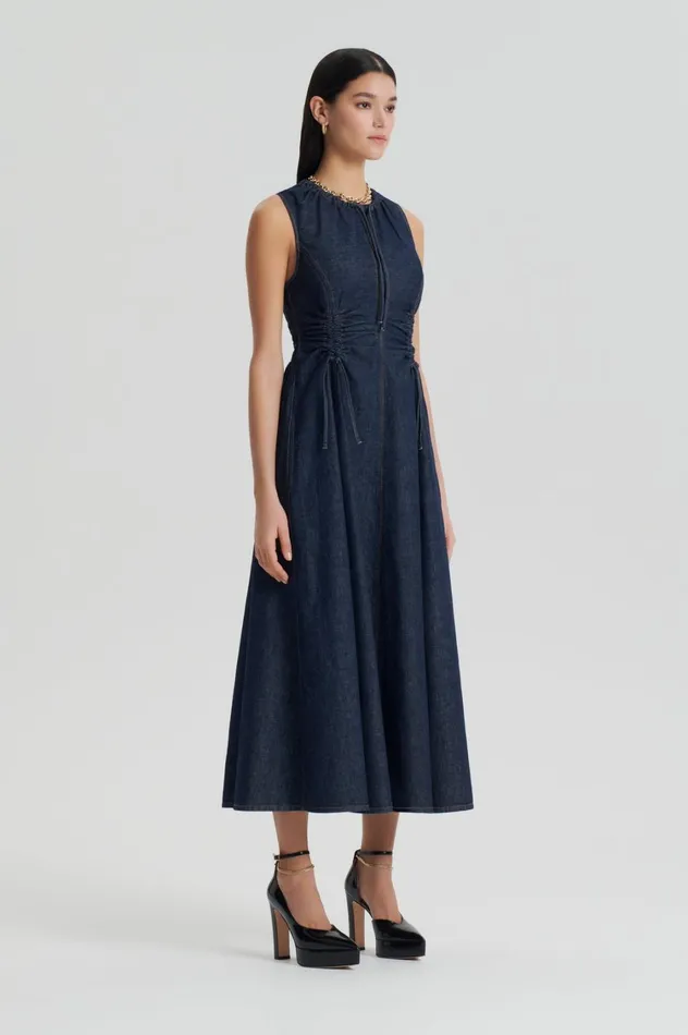 Denim Women Scanlan Theodore DENIM CARGO DRESS Indigo