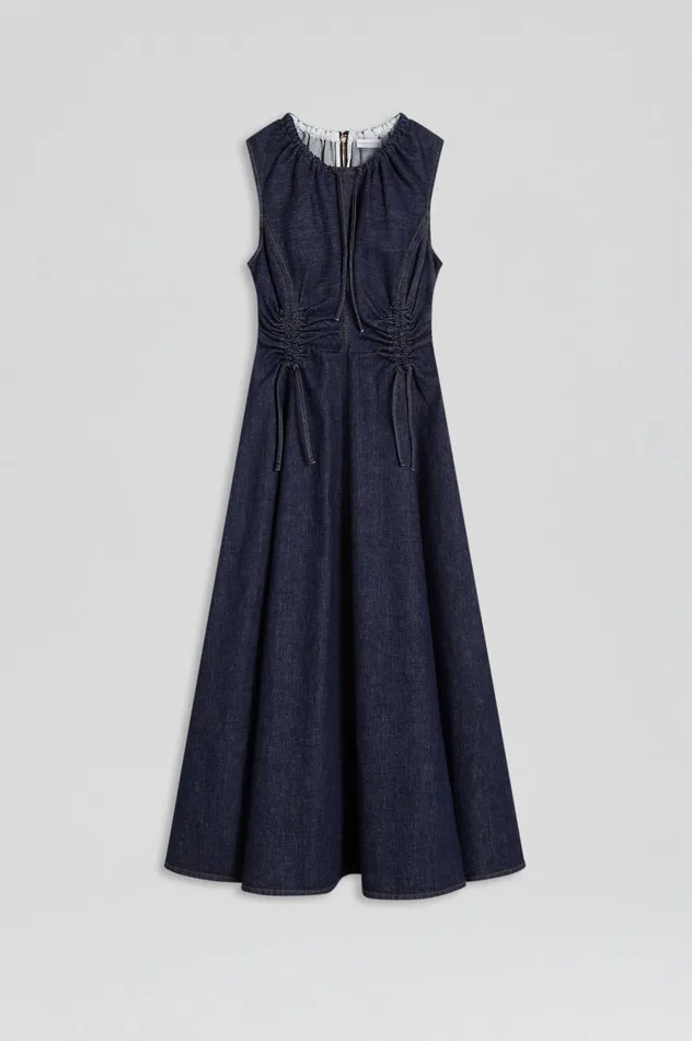 Denim Women Scanlan Theodore DENIM CARGO DRESS Indigo