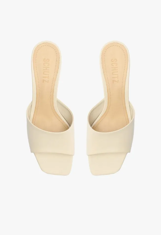 Dethalia Nappa Leather Sandal Pearl Women Schutz Shoes Mules Dethalia Nappa Leather Sandal Pearl Women Schutz Shoes Mules