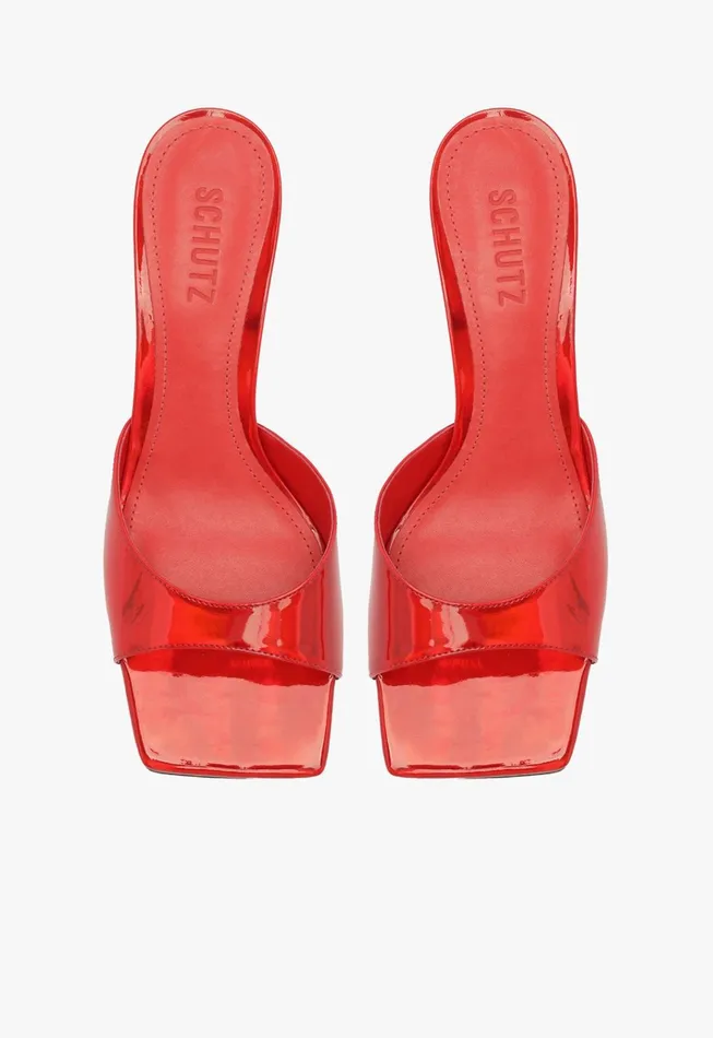 Dethalia Pin Sandal Red Women Schutz Shoes Mules