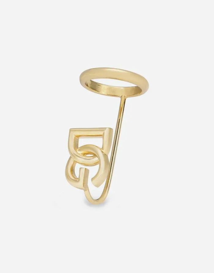 Dolce and Gabbana Bijoux Women Long DG Logo Ring Gold Dolce and Gabbana Bijoux Women Long DG Logo Ring Gold