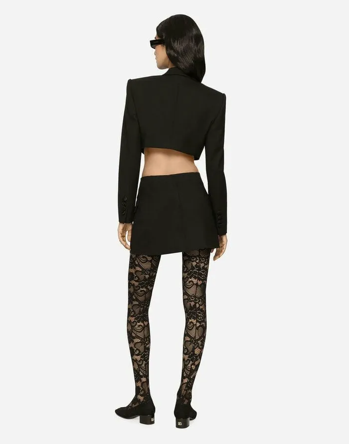 Dolce and Gabbana Blazers Women Twill Spencer Blazer Black Dolce and Gabbana Blazers Women Twill Spencer Blazer Black