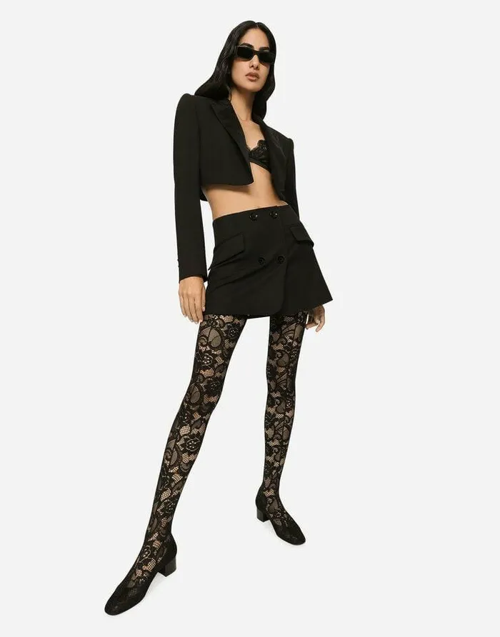 Dolce and Gabbana Blazers Women Twill Spencer Blazer Black Dolce and Gabbana Blazers Women Twill Spencer Blazer Black