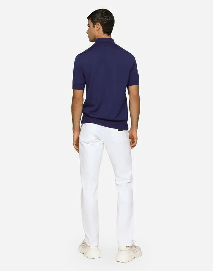 Dolce and Gabbana Denim Men White Regular Stretch Jeans Multicolor Dolce and Gabbana Denim Men White Regular Stretch Jeans Multicolor
