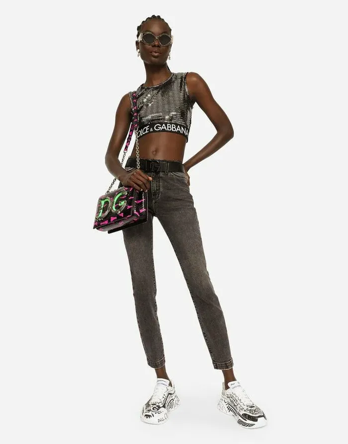 Dolce and Gabbana Denim Women Cotton Jeans With Rawcut Waistband Multicolor