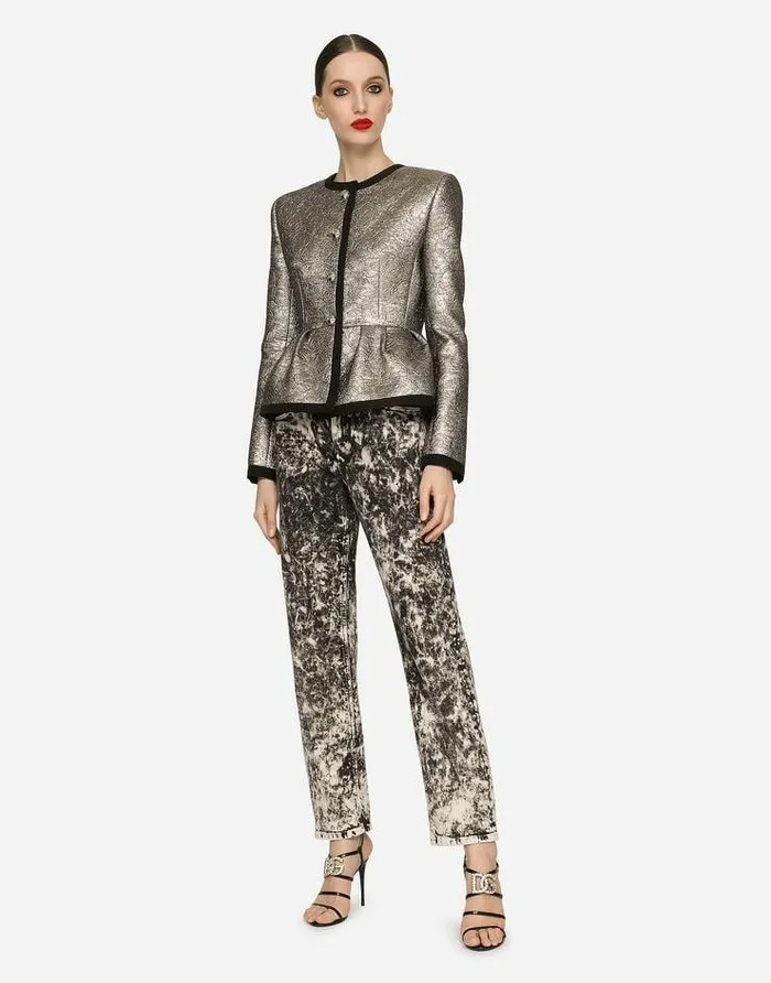 Dolce and Gabbana Denim Women Marbled Boyfriend Jeans Multicolor Dolce and Gabbana Denim Women Marbled Boyfriend Jeans Multicolor