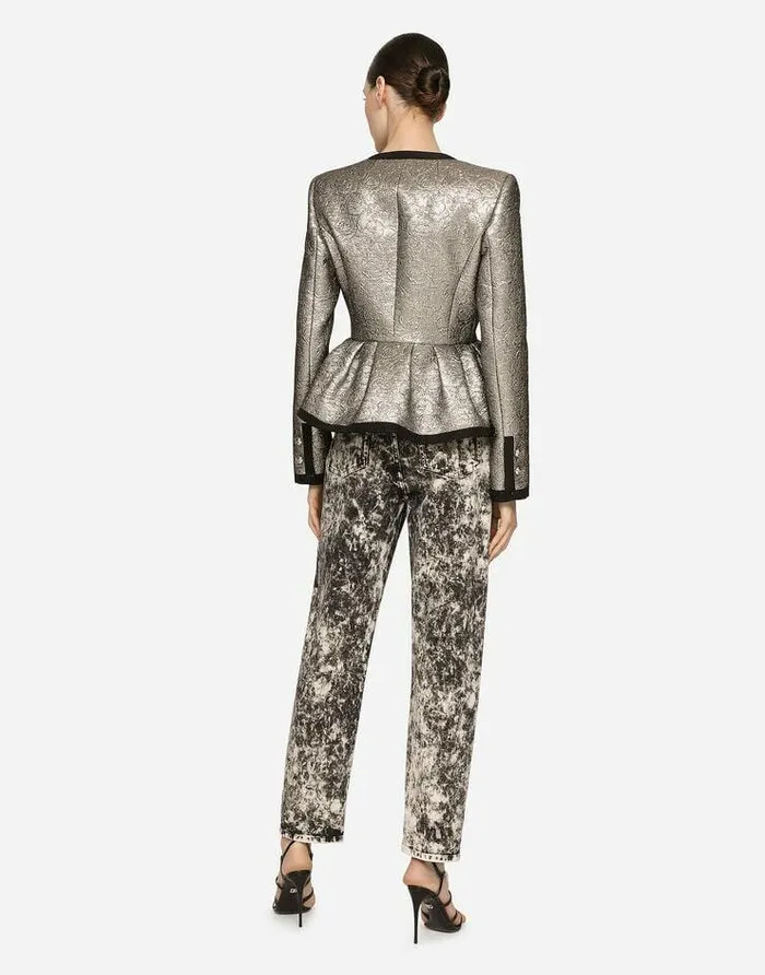 Dolce and Gabbana Denim Women Marbled Boyfriend Jeans Multicolor Dolce and Gabbana Denim Women Marbled Boyfriend Jeans Multicolor