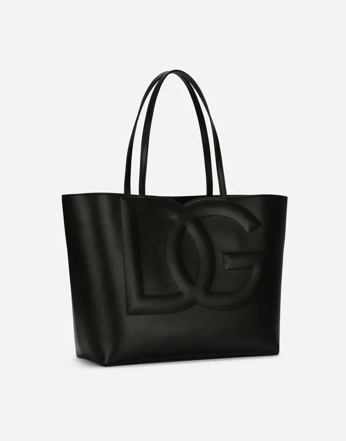Dolce and Gabbana DG Logo Bag Women Medium Calfskin DG Logo Bag Shopper Black Dolce and Gabbana DG Logo Bag Women Medium Calfskin DG Logo Bag Shopper Black