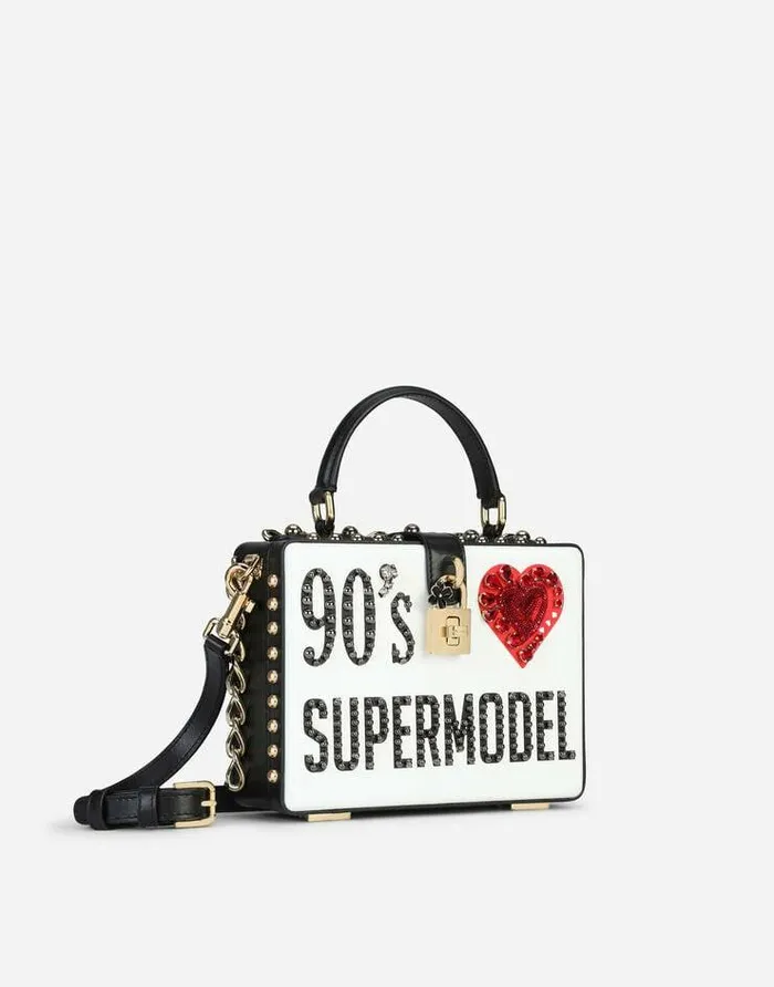Dolce and Gabbana Handbags Women Calfskin Dolce Box Bag With 03990s Print Multicolor