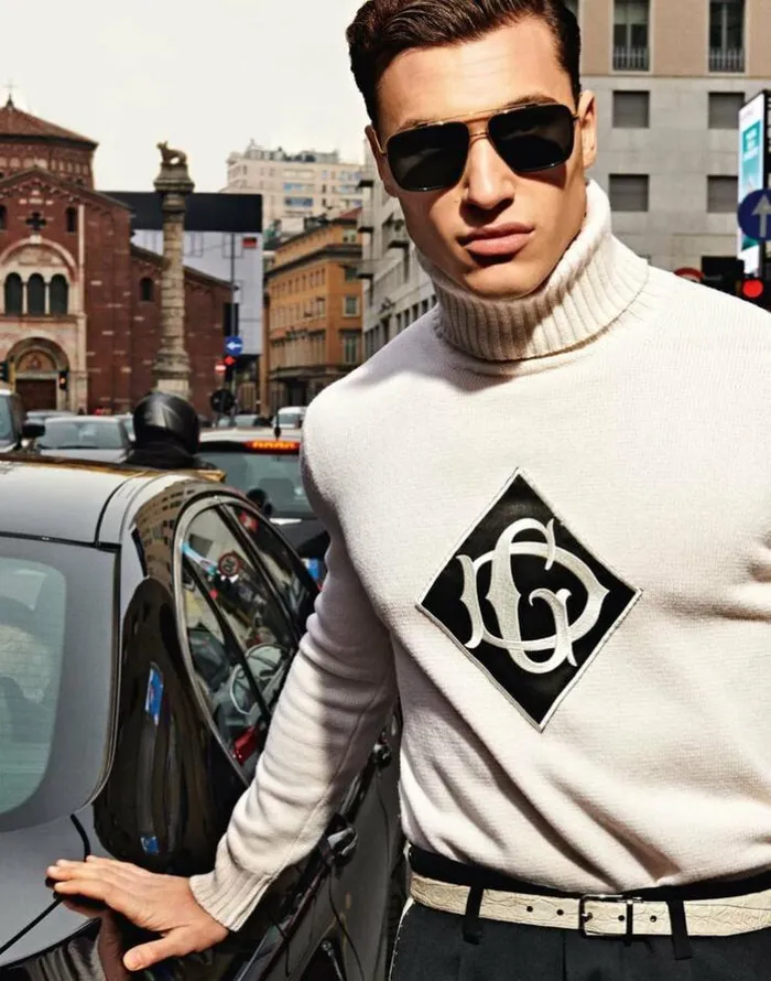Dolce and Gabbana Icons Men Madison Sunglasses Shiny Gold And Shiny Black