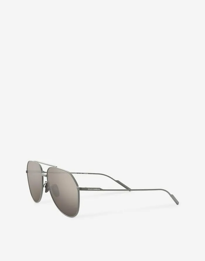Dolce and Gabbana Icons Men Titanium Sunglasses Grey