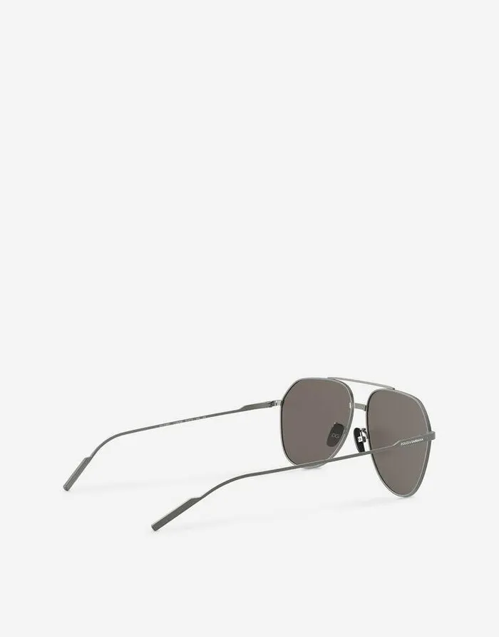 Dolce and Gabbana Icons Men Titanium Sunglasses Grey