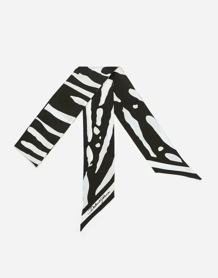 Dolce and Gabbana Scarves And Silks Women Zebraprint Twill Headscarf Multicolor Dolce and Gabbana Scarves And Silks Women Zebraprint Twill Headscarf Multicolor